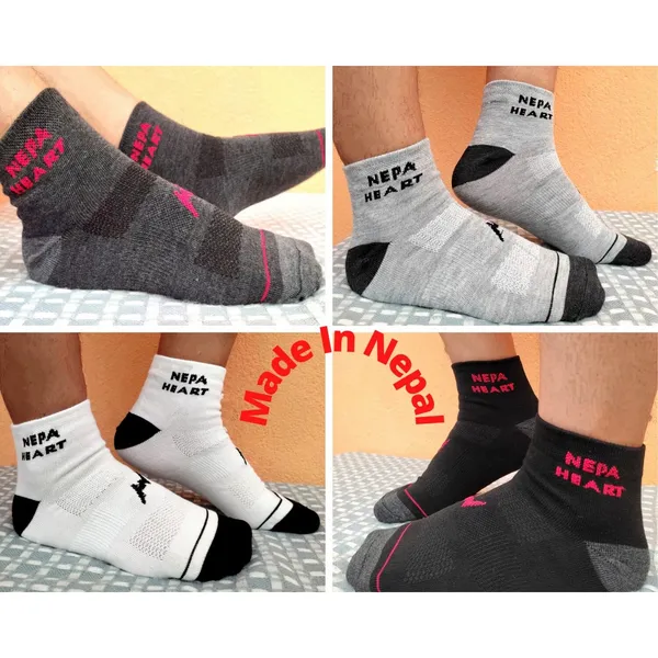 Pack of 4 Pairs of Cotton Socks For Men- Proudly Made-In-Nepal (New)