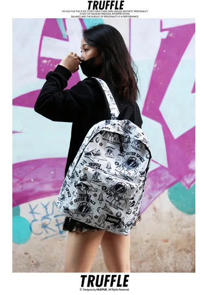 TRUFFLE Astronaut Series Waterproof Soft School College Trendy Backpack With 16" Laptop Storage Capacity For Men Unisex T2280M