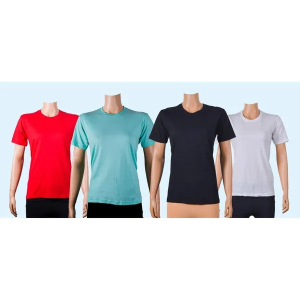 Cotton Plain Casual Set Of 4 (Unisex) T-Shirt For Men & Women