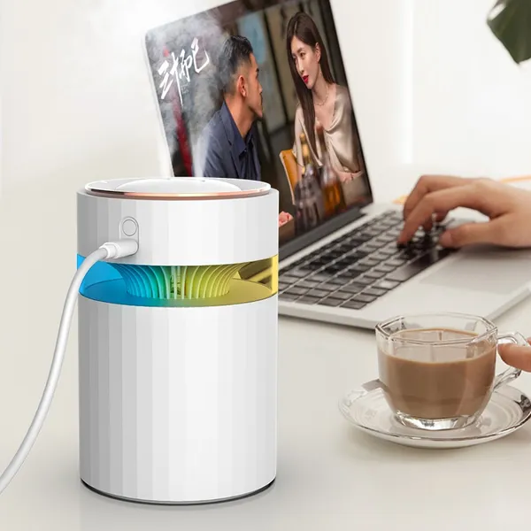 900ML Double Nozzle Air Humidifier With Colorful Light Mute Heavy Fogger USB Humidifiers Air Purifier For Home Office Bedroom