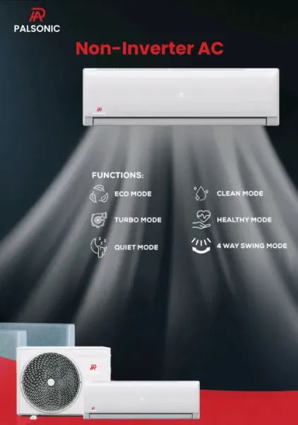 Palsonic 1.5Ton Non-Inverter Air Conditioner (PLC 18000BTU ANGLE 169 1.5TON)