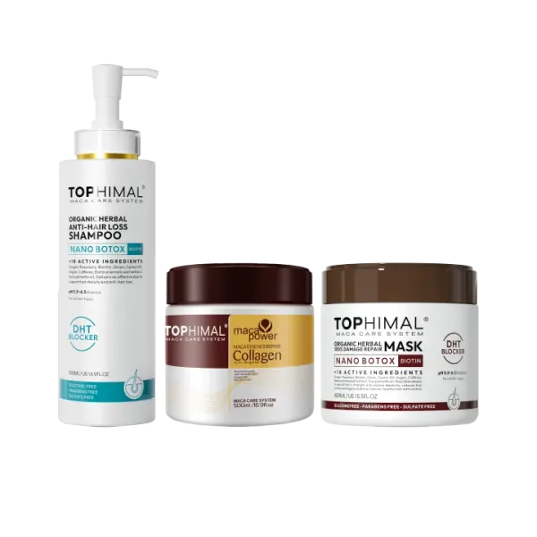 Herbal Shampoo + Nano Botox Hair Mask + Collegen Hair Mask( 500ml)
