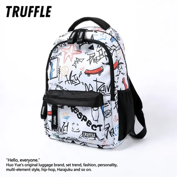 Truffle Graffiti Printed Waterproof 16" Laptop Bag-T2267M
