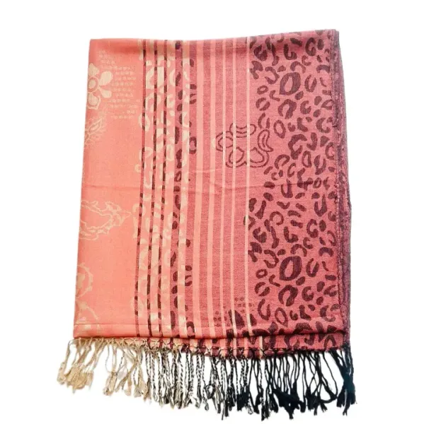 Multicolour Floral Print Pashmina Shawl For Women