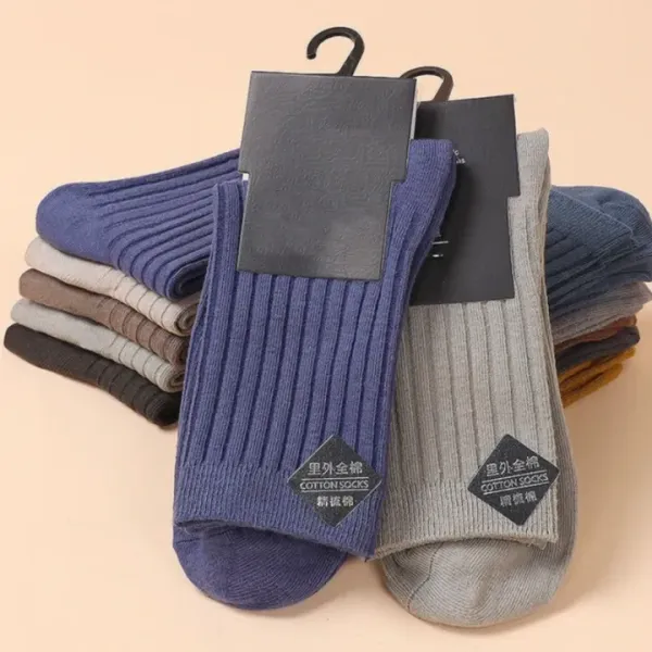 Cotton Casual Breathable Socks - 5 Pair