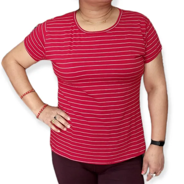 Striped Cotton Multicolored T-Shirt For Women