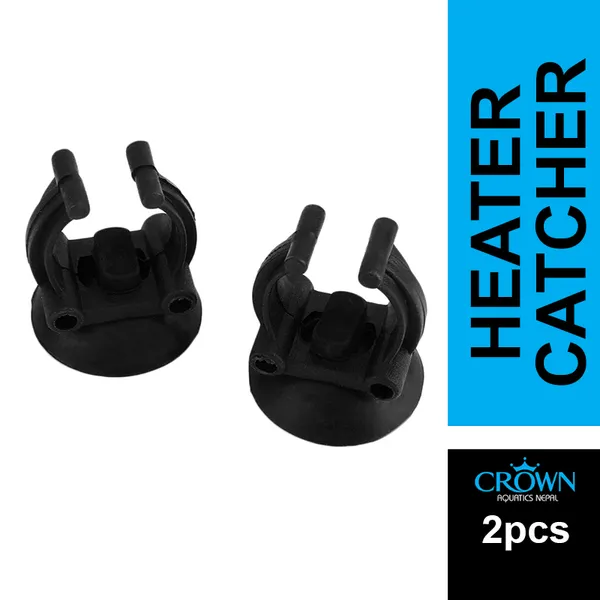 Aquarium Heater Catcher Clamp LED Light Catcher With Rubber Suction Cup 2pcs Set by Crown Aquatics