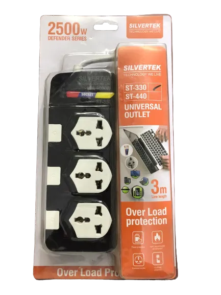 Silvertek 3 way chord Multiplug