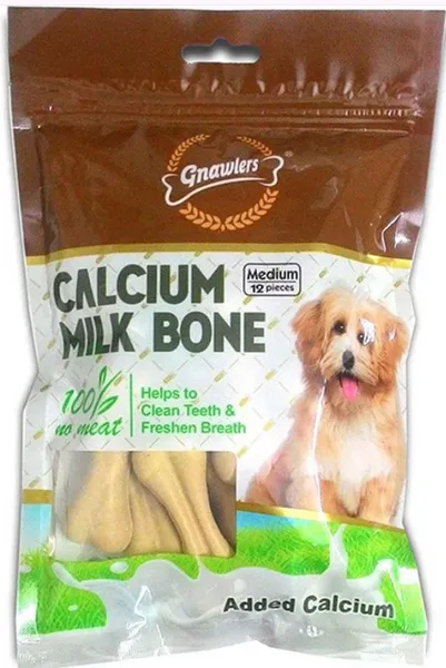Gnawlers Calcium Milk Bone (12 pcs ) + Adult Chunk - In Gravy (treat Combo adult)