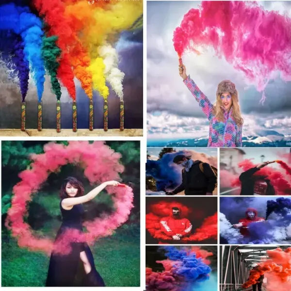 Multicolor Colour Fog For Holi (set of 5 pcs)