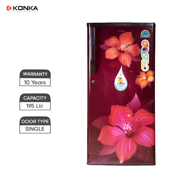 KONKA 195 Liters Refrigerator Single Door(KRF195W)