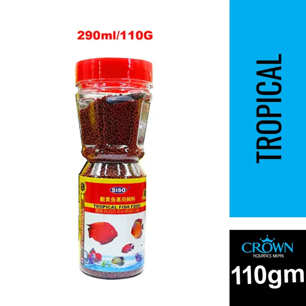 SISO Tropical Fish Food 110gm by Crown Aquatics