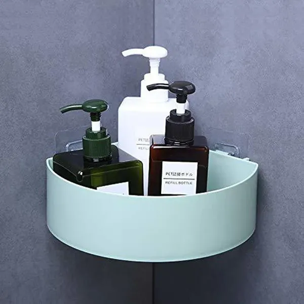 1Pcs Wall Mounted Multipurpose Kitchen Bathroom Wall Holder Storage Rack Corner Shelf