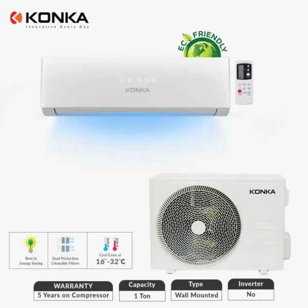 KONKA Air Conditioner 1 Ton Non Inverter Split Type AC KAC12GHA-P103