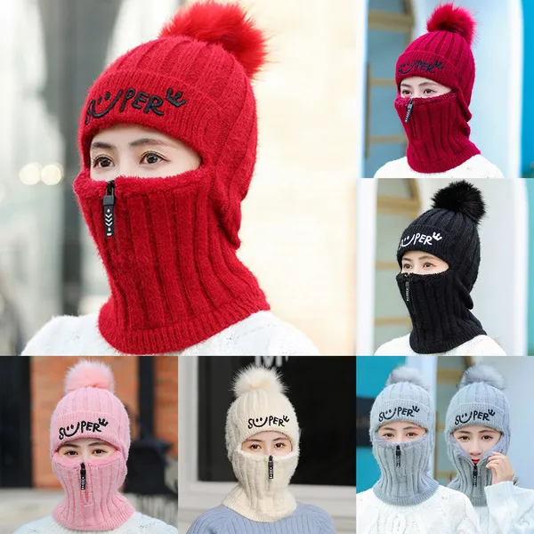 Warm Fur Winter Beanies Hat (Color May Vary)