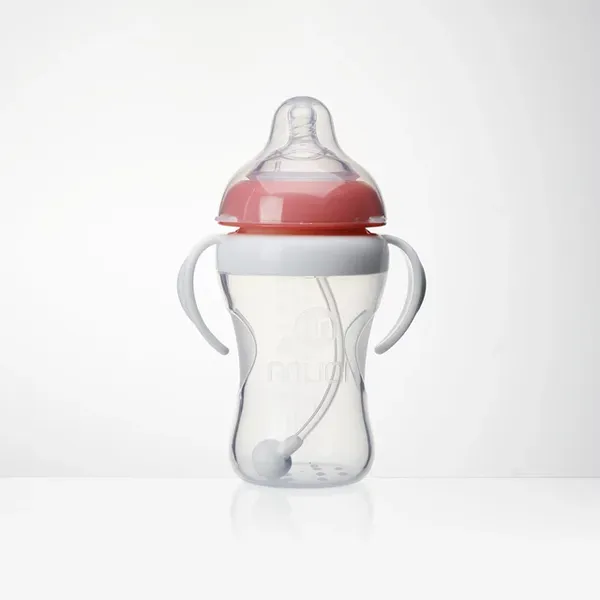 180ml Blue Elephant Baby Feeder Bottle with Handles  BPA Free & Soft Nipple main image 1