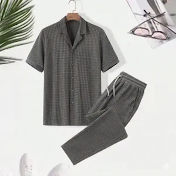 Men's Soft Feel  Shirt And Trouser Cord Set