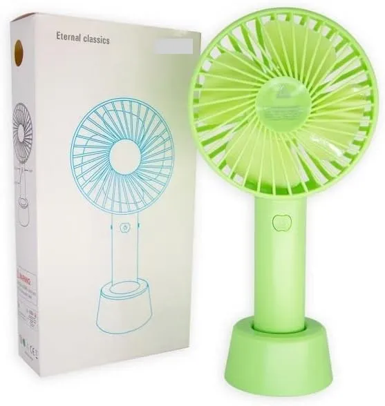 Portable Mini Handheld Fan with USB Rechargeable Battery Strong Wind 2628-1
