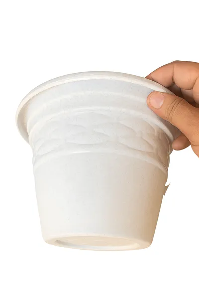 8 Inch White Shape Flower pot