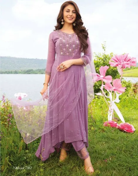 Pure Georgette A-line Dress for Women