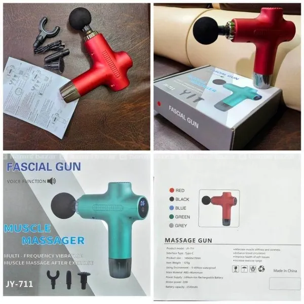 Fascial Gun Massager JY-711 Voice Function Muscle Massage Gun Deep Tissue Massager