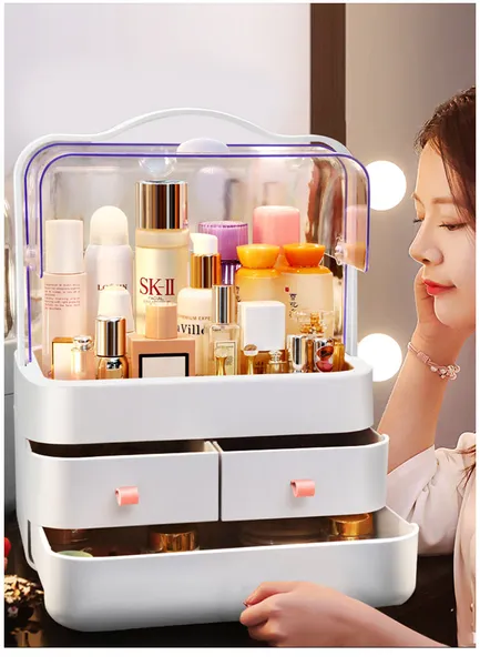 Cosmetic Organizer Makeup Storage Box Lipstick Holder Stand More Tools