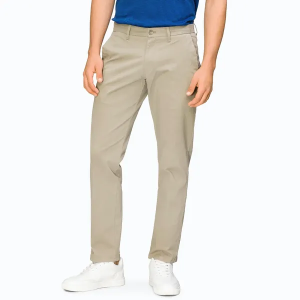 Khaki Stretchable Chinos For Men