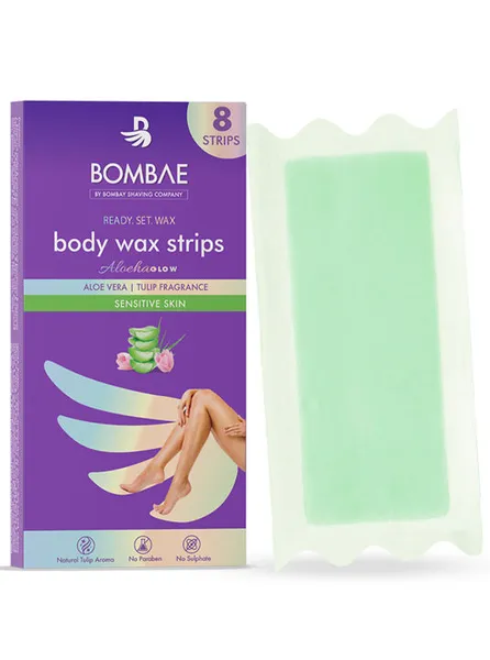BSC Bombae Full Body Wax Strips With Aloe Vera For Women(8+2 Strips)