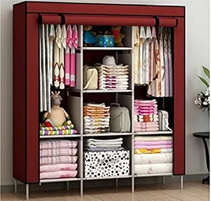 Portable Elegant Foldable Cloth Wardrobe Queen Daraz (Color May Vary)