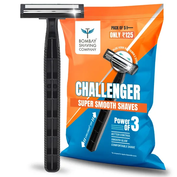 Bombay Shaving Company Challenger Super Smooth Shaves Razor (Pack of 5)