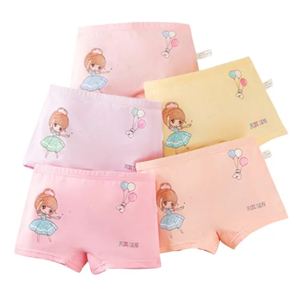 Pack Of 5Pcs Cartoon Printed Boxer Panty For Girls - Fashion | Panties For Girls And Women | Girls Innerwear |