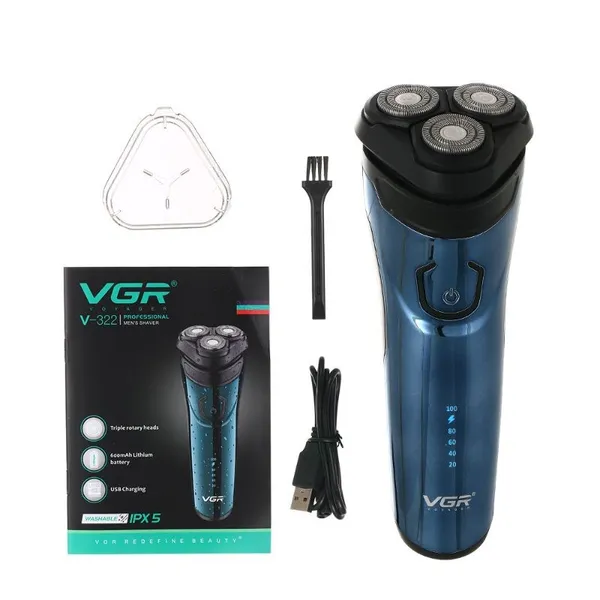 VGR V322 3 Head Floating Trimmer Razor For Men