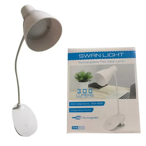 Swan Rechargeable Flex Desk Lamp 300 lumens
