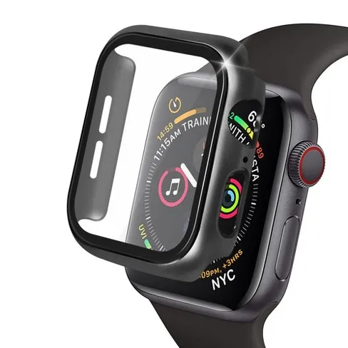 Case for Apple Watch Series 6 44mm / Apple Watch SE 44mm Built-in Tempered Glass Screen Protector