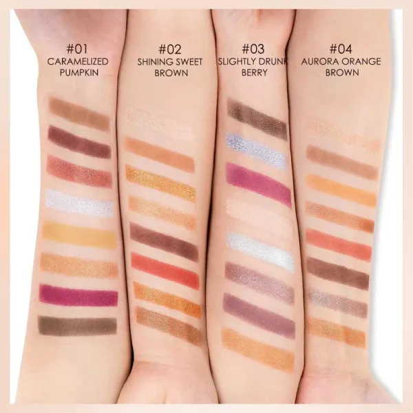 O.TWO.O 8 Colors Luxury Gold Eyeshadow Palette :- In 4 Shades