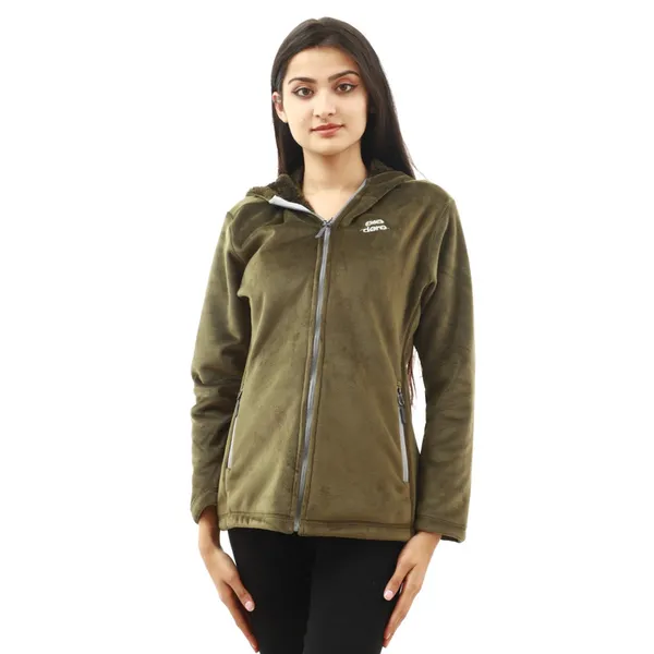 Crystal Fur With Hoodie for Women #005doro(Green)
