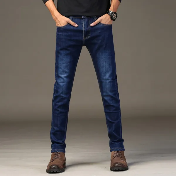 Dark Blue Stretchable Jeans For Men