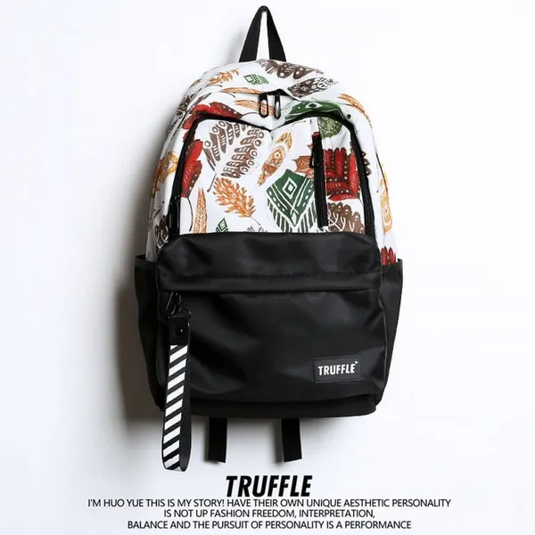 TRUFFLE Waterproof Soft Trendy Hip-Hop Backpack With 16" Laptop Storage Capacity For Men Unisex T2225M