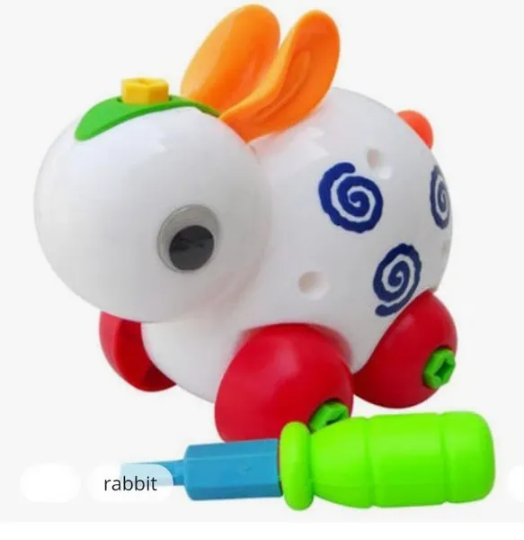 For Engineer Kids - New Different Types Building Kits Cartoon Animal Assembly Nut Combination Educational Toy Disassembly