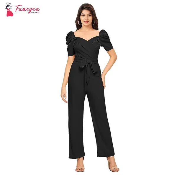 Fancyra Solid Cocktail Maxi Stylish Western Jumpsuit For Women