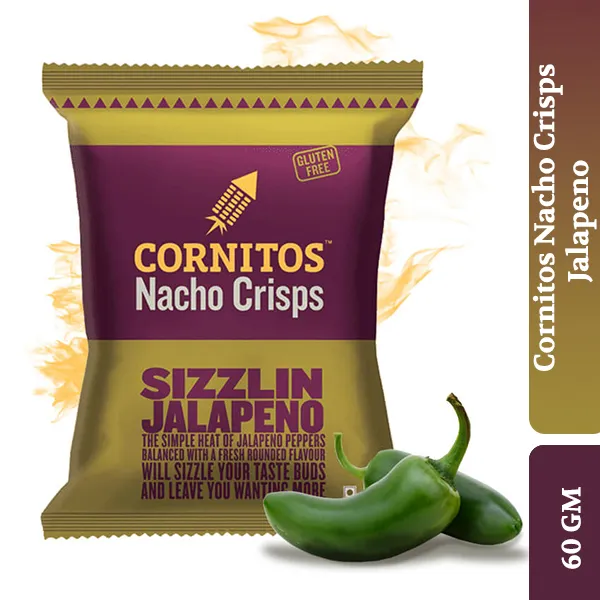 Cornitos Nacho Crisps Jalapeno 60 Gm