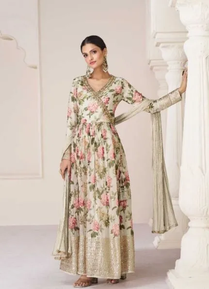 Floral Printed Gown For Women