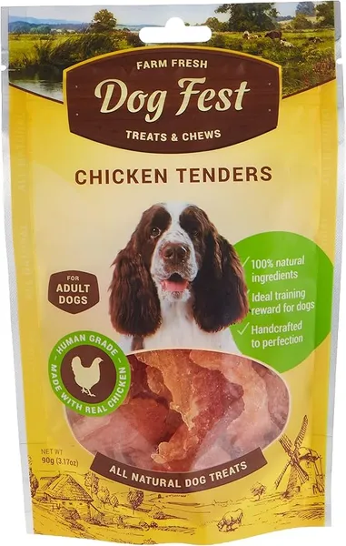 Dog Fest Chicken Tenders 90g + Free Rabbit Meat Sticks