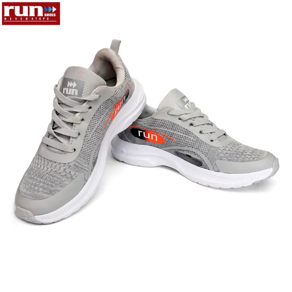 Run Shoes Grey Running Shoes For Men (7139)