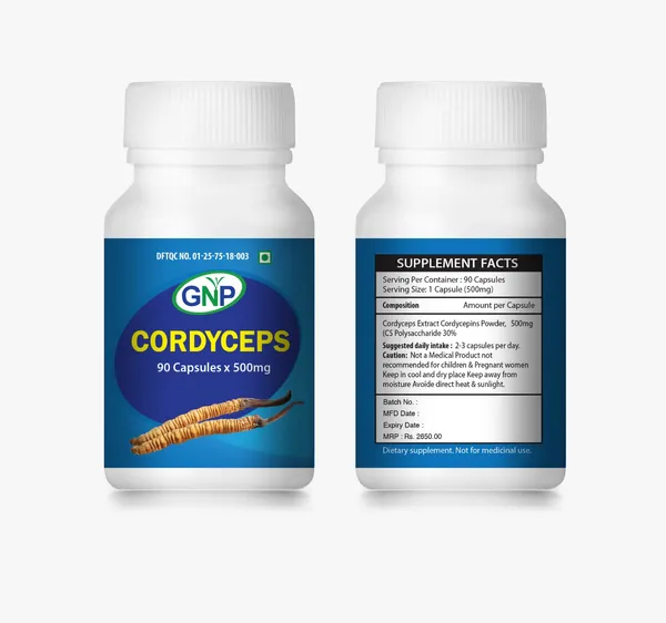 GNP Cordyceps 30% (Yarsha Gumba) Health Supplement - (90 capsules)