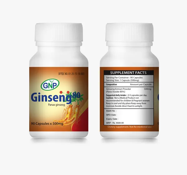 GNP Ginseng-80 Health Supplement - 90 capsules