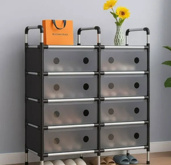 Stylish Cabinet Shoe Rack with Cover for Home/Office Wardrobe Cube Organizer- Shoe Racks