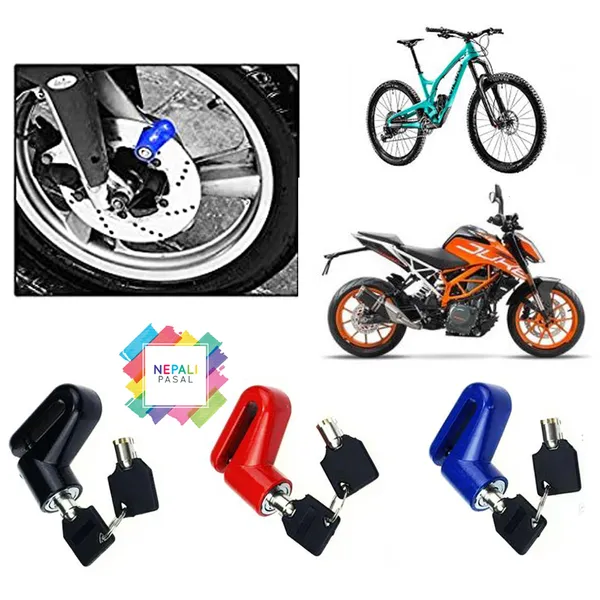 Disc Brake Lock For Two Wheelers With Free Gear Shifte