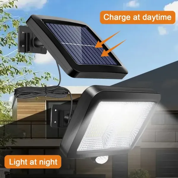 Solar Street Floodlight Led 120W 200Lm (With Dusk Sensor, Motion Detector, Remote Control)