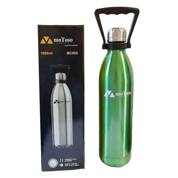 MOTOSO Vacuum Flask/Thermos Insulated Stainless Steel Water Bottle Flask 1000 ML With Holder